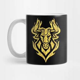 Raging Fire BULL Abstract Tribal Tattoo Style Mug